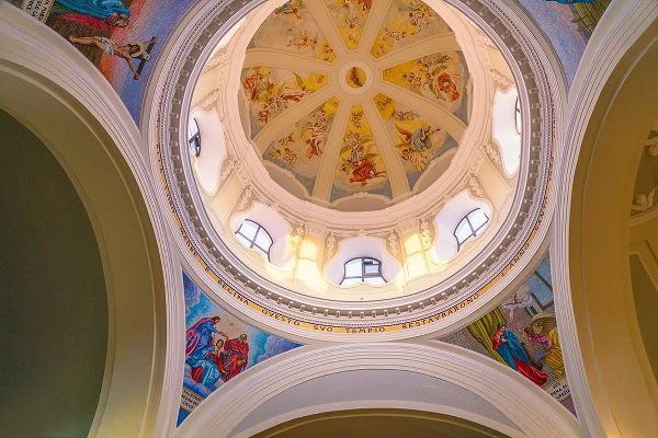 Jaynes Gallery 아티스트의 Europe-Italy-Procida-Interior dome of Santuario S-Maria delle Grazie Incornata church작품입니다.